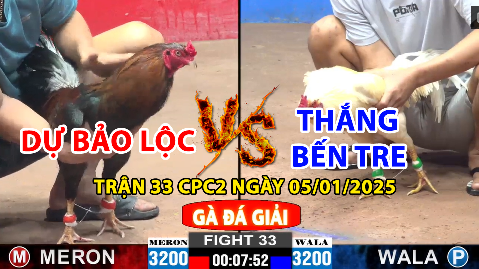 Trận 33 CPC2 ngày 05/01/2025 - Dự Bảo Lộc và Thắng Bến Tre đọ tài thả gà 3 trận 33 cpc2 ngày 05/01/2025 hôm nay giữa dự bảo lộc và thắng bến tre
