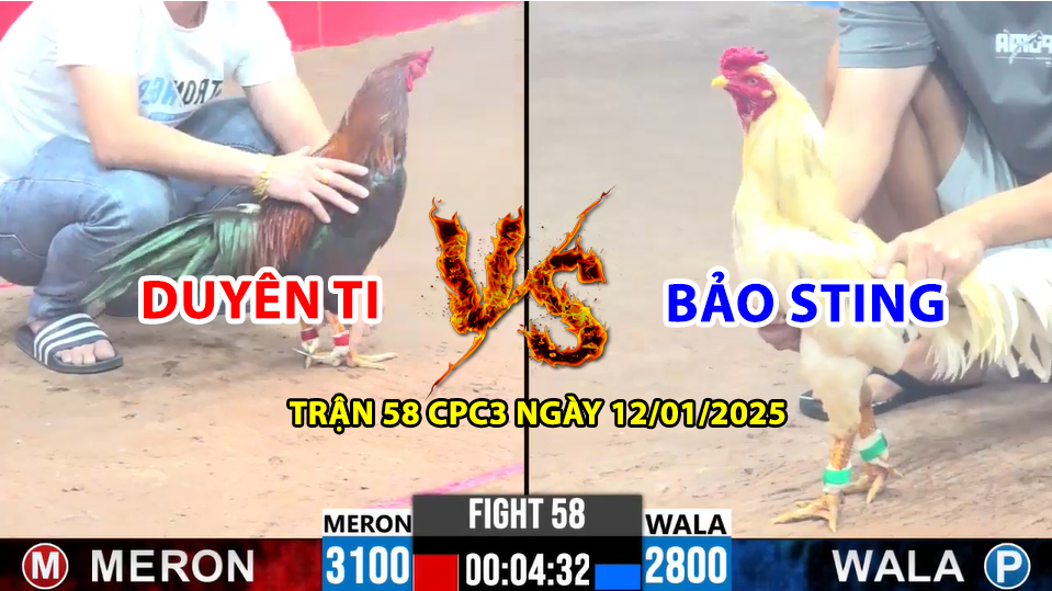TRẬN 58 CPC3 NGÀY 12/01/2025 - DUYÊN TI VS BẢO STING LẤY LẠI CÁI XỔ 200 4 trận 58 cpc3 ngày 12/01/2025 hôm nay giữa duyên ti vs bảo sting