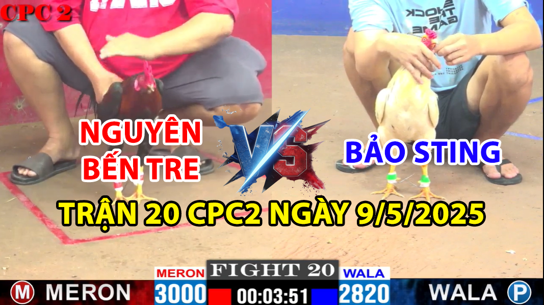 TRẬN 20 CPC2 NGÀY 9/5/2025 - BƯỚM CỌP BẢO STING CHỈ 1 TAY NƯỚC 2 trận 20 cpc2 ngày 9/5/2025 hôm nay giữa nguyên bến tre và bảo sting