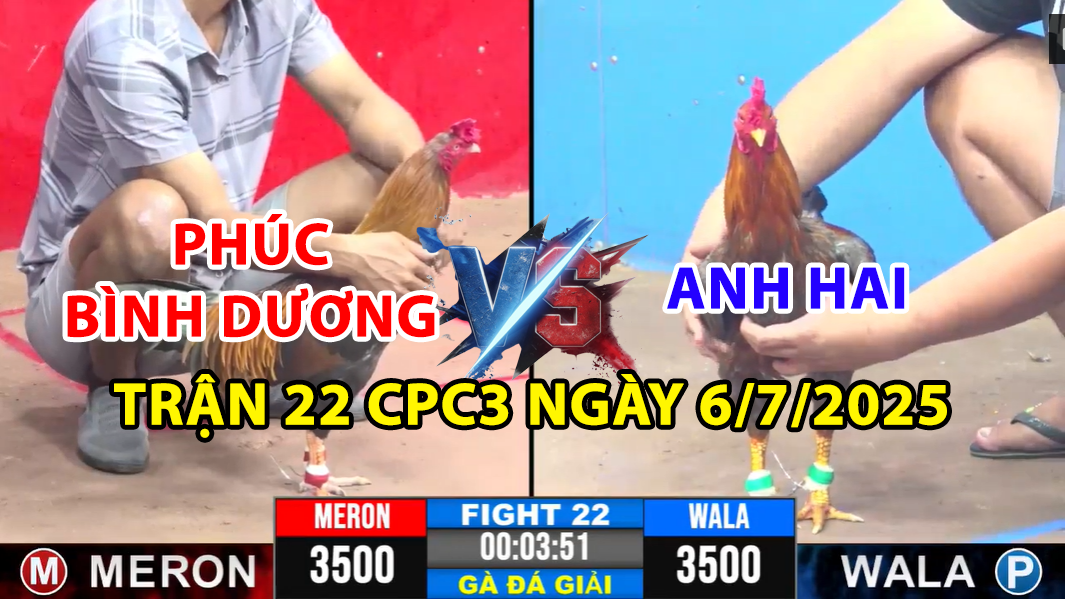 TRẬN 22 CPC3 NGÀY 6/7/2025 - CHÚ PHÚC BÌNH DƯƠNG VS ANH HAI 10 trận 22 cpc3 ngày 6/7/2025 hôm nay giữa phúc bình dương và anh hai