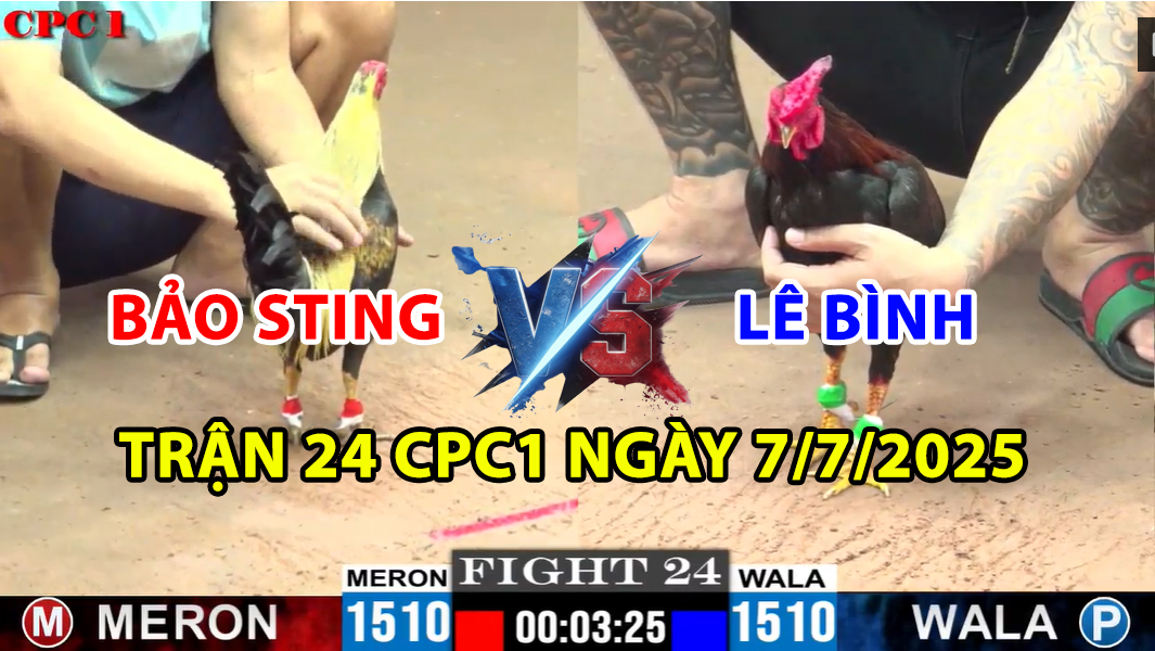 TRẬN 24 CPC1 NGÀY 7/7/2025 - BẢO STING ĐỐI ĐẦU LÊ BÌNH 10 trận 24 cpc1 ngày 7/7/2025 hôm nay giữa bảo sting và lê bình