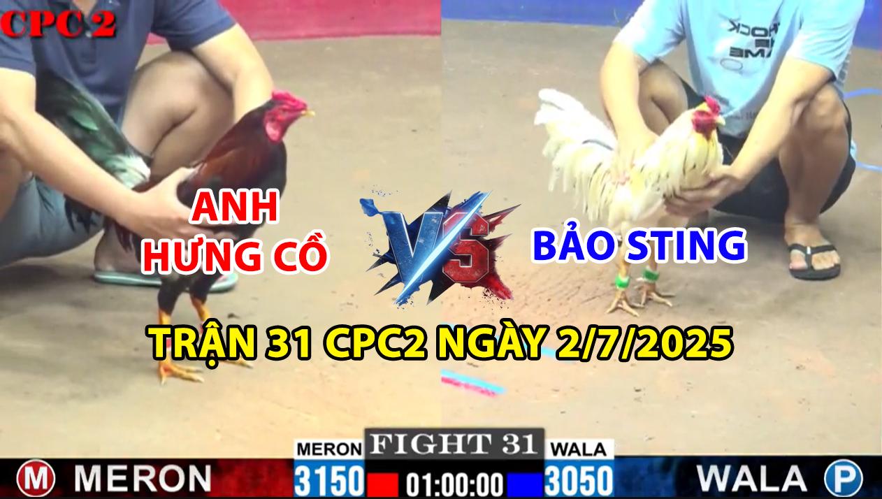 TRẬN 31 CPC2 NGÀY 2/7/2025 - BẢO STING VS ANH HƯNG CỒ 9 trận 31 cpc2 ngày 2/7/2005 hôm nay giữa bảo sting anh hưng cồ