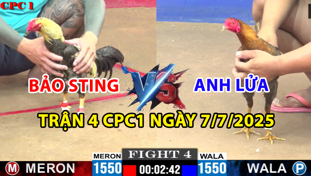 TRẬN 4 CPC1 NGÀY 7/7/2025 - ANH BẢO STING ANH VS ANH LỬA 8 trận 4 cpc1 ngày 7/7/2025 hôm nay giữa bảo sting vs anh lửa