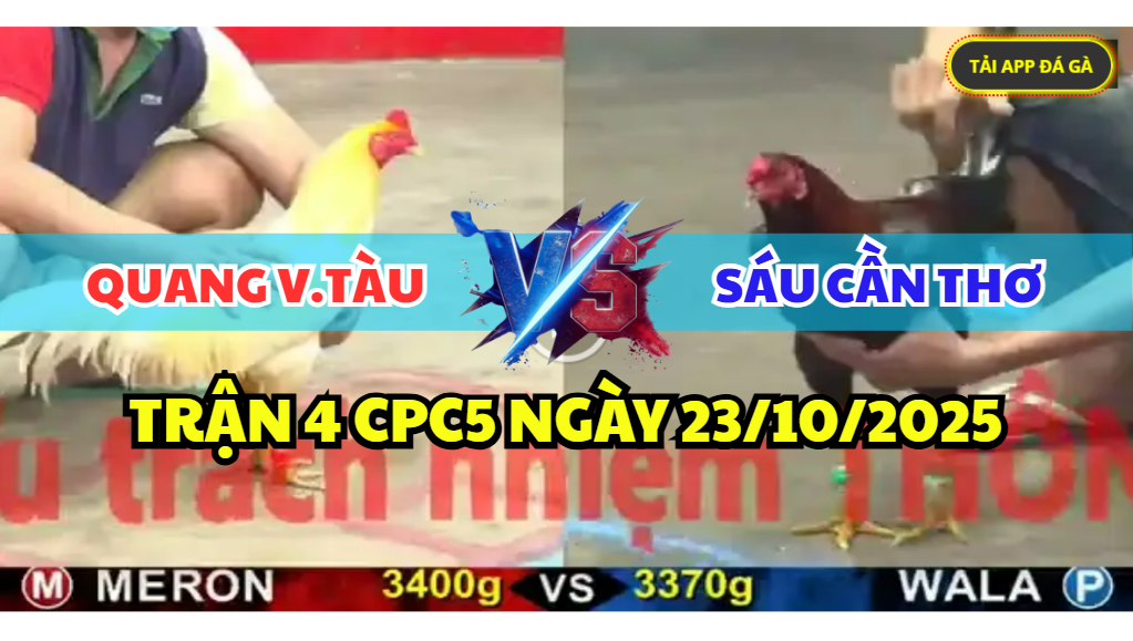 TRẬN 4 CPC5 NGÀY 23/10/2025 - QUANG VŨNG TÀU VS SÁU CẦN THƠ 6 trận 4 cpc5 ngày 23/10/2025 hôm nay